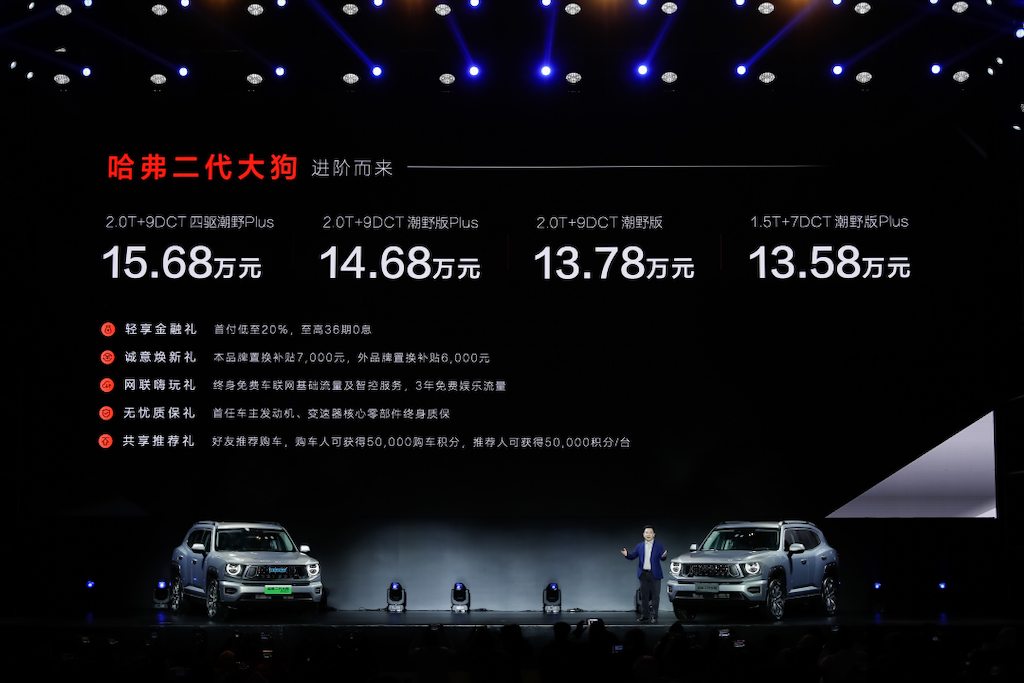 最长续航超1000公里 哈弗二代大狗售13.58-17.58万元
