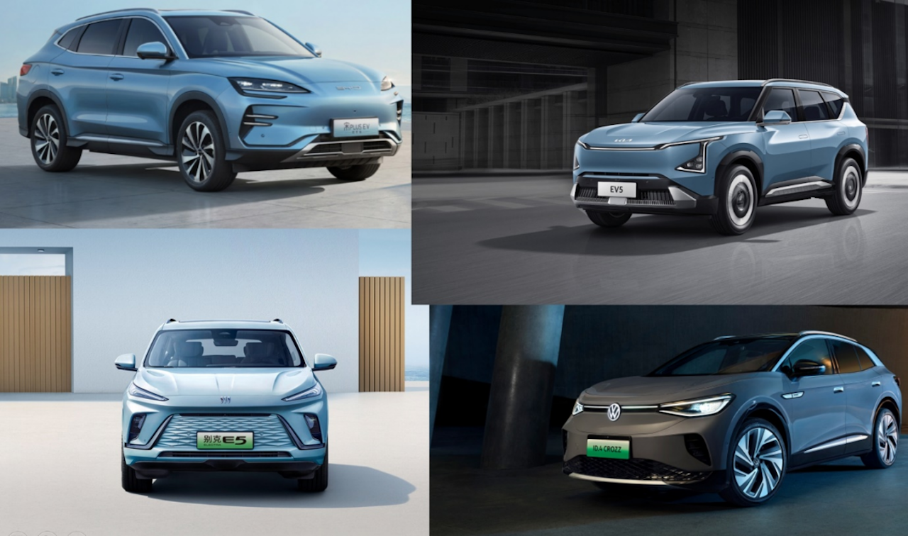 起亚EV5、比亚迪宋Plus、大众ID.4、别克E5四车对比，谁更适合家用？