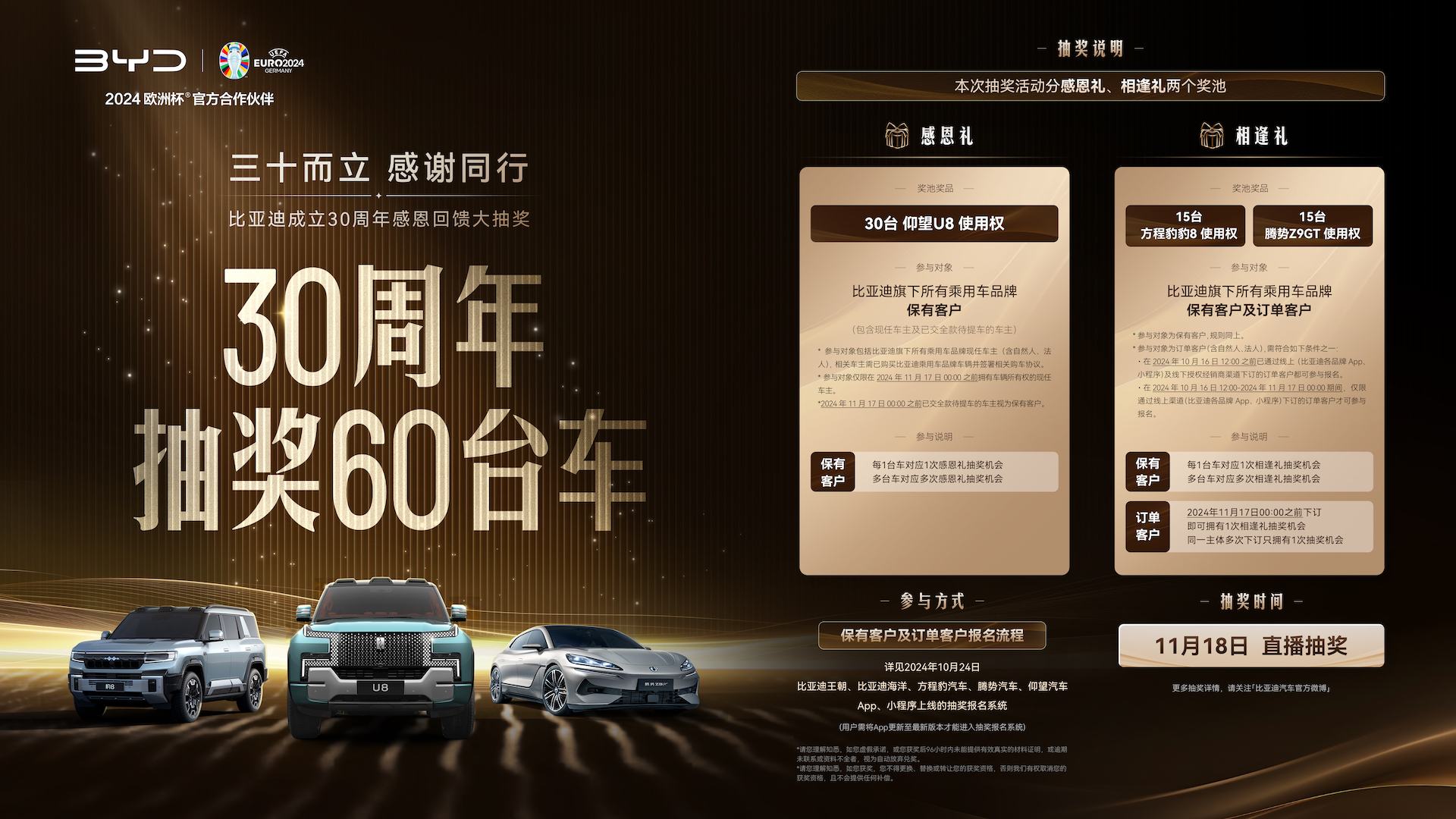 比亚迪车主赢麻了！60台新车抽奖福利震撼来袭